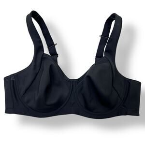 Syrokan Bra Black Unpaded Wired with Racerback Hook Women's 42C